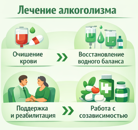 лечение алкоголизма в Лыткарино этапы